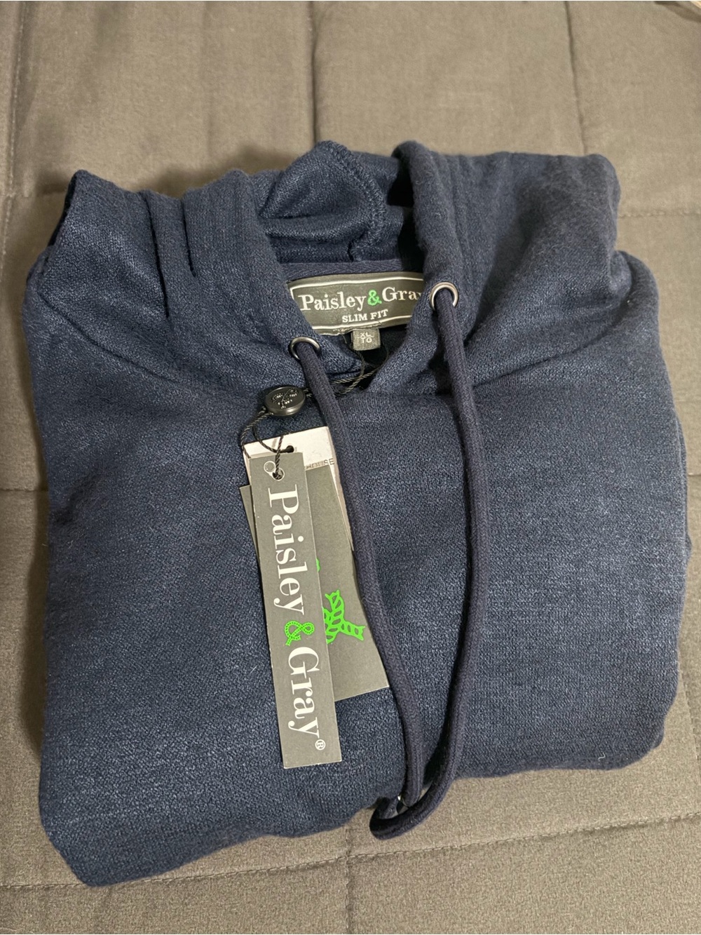 NWT Paisley & Gray Deep Navy Hooded Pullover Sweatshirt